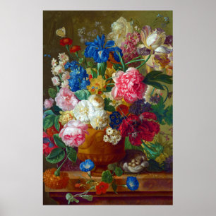 Kleurrijke  bloemen Kunstschilders Poster