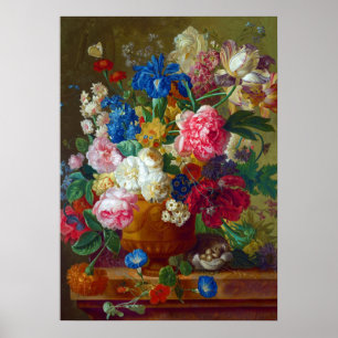 Kleurrijke  bloemen Kunstschilders Poster