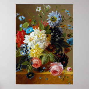 Kleurrijke  bloemen Kunstschilders Poster