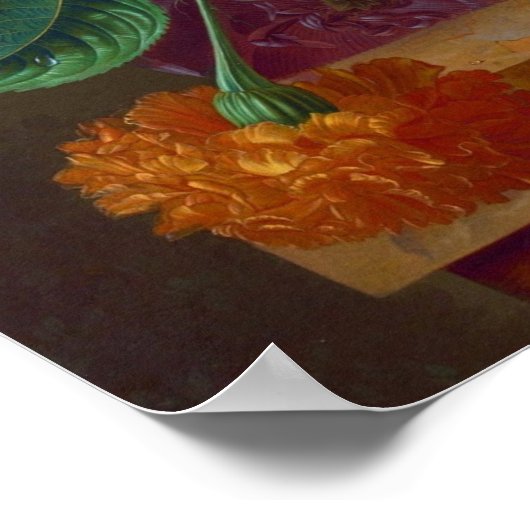 Kleurrijke bloemen Kunstschilders Poster (Hoek)