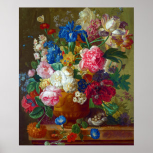 Kleurrijke  bloemen Kunstschilders Poster