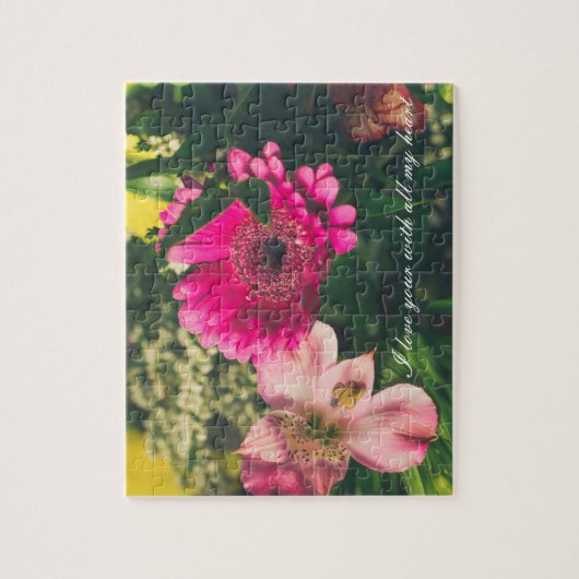 Kleurrijke bloemen legpuzzel (Verticaal)