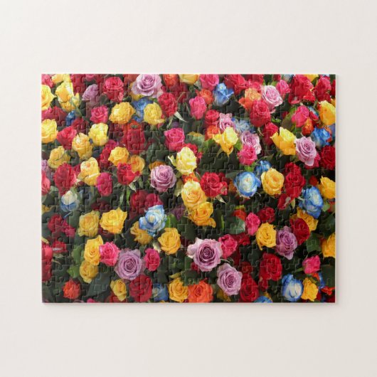 kleurrijke bloemen legpuzzel (Horizontaal)