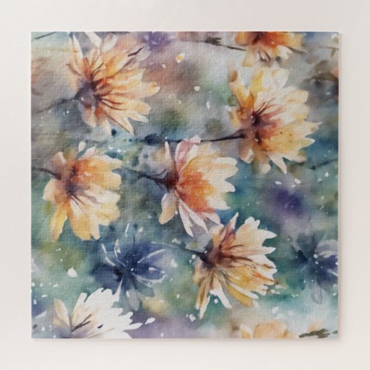 Kleurrijke bloemen legpuzzel (Horizontaal)