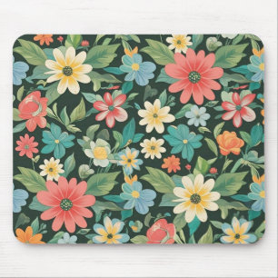 Kleurrijke bloemen/lente muismat