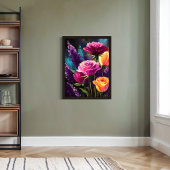 Kleurrijke Bloemen – Levendig Bloemenlandschap Canvas Afdruk