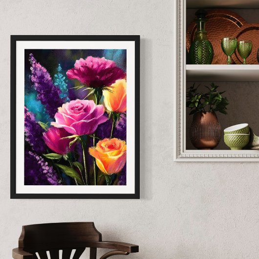 Kleurrijke Bloemen – Levendig Bloemenlandschap Canvas Afdruk