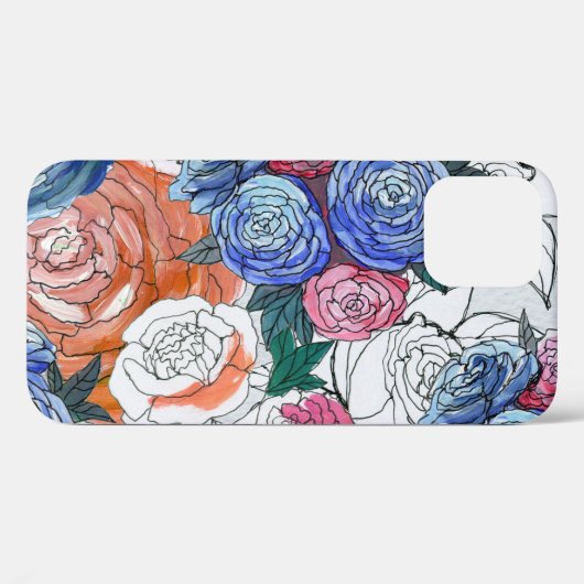 Kleurrijke bloemen: Levendig naadloos patroon Case-Mate iPhone Case (Achterkant (horizontaal))