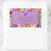 Kleurrijke bloemen Licht Paars Etiket op product H (Tas)