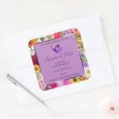 Kleurrijke bloemen Licht Paars Etiket op product H (Envelop)