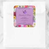 Kleurrijke bloemen Licht Paars Etiket op product H (Tas)