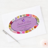 Kleurrijke bloemen Licht Paars Etiket op product H (Envelop)