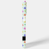 Kleurrijke bloemen, lichtgroene achtergrond, zwart Case-Mate iPhone case (Achterkant / Rechts)
