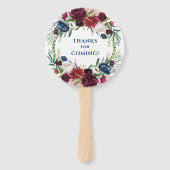 Kleurrijke bloemen lijst bruiloft handwaaier (Achterkant)