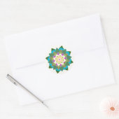 Kleurrijke Bloemen Lotus Mandala Sticker (Envelop)
