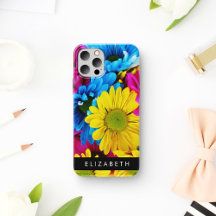 Kleurrijke Bloemen, Madeliefjes, Boho, Je Naam