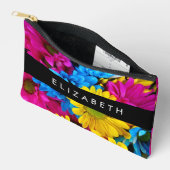 Kleurrijke bloemen, madeliefjes, boho, Jouw naam Etui (Open)