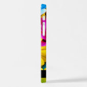 Kleurrijke bloemen, madeliefjes, boho, Jouw naam iPhone Hoesje (Linkerkant)