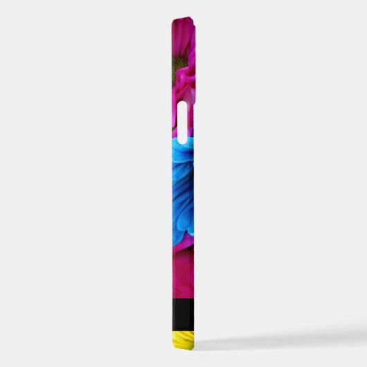 Kleurrijke bloemen, madeliefjes, boho, Jouw naam iPhone Hoesje (Rechterkant)