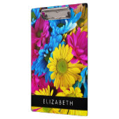 Kleurrijke bloemen, madeliefjes, boho, Jouw naam Klembord (Links)