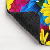 Kleurrijke bloemen, madeliefjes, boho, Jouw naam Muismat (Hoek)