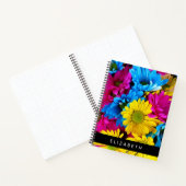 Kleurrijke bloemen, madeliefjes, boho, Jouw naam Notitieboek (Binnen)