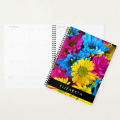 Kleurrijke bloemen, madeliefjes, boho, Jouw naam Planner (Display)