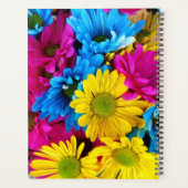 Kleurrijke bloemen, madeliefjes, boho, Jouw naam Planner (Achterkant)