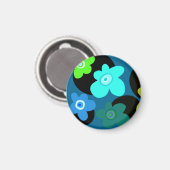 kleurrijke bloemen magneet (Voorkant / Achterkant)