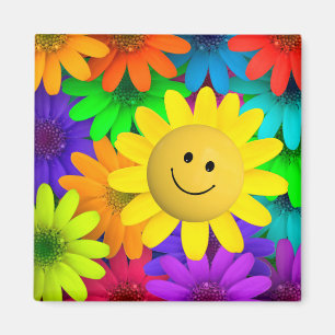 Kleurrijke bloemen magneet