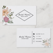 Kleurrijke Bloemen Make-up Artiest Visitekaartje (Voorkant / Achterkant)