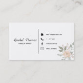 Kleurrijke Bloemen Make-up Artiest Visitekaartje (Achterkant)