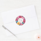 Kleurrijke bloemen Mendhi voorkeur stickers (Envelop)