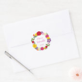 Kleurrijke bloemen Mendhi voorkeur stickers (Envelop)