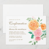 Kleurrijke Bloemen met Kruis Bevestiging Kaart (Voorkant / Achterkant)