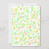 Kleurrijke Bloemen met Roze en Geel Baby shower Kaart (Achterkant)