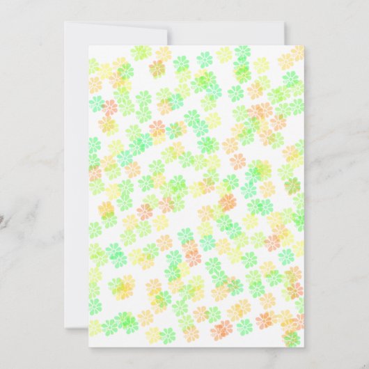 Kleurrijke Bloemen met Roze en Geel Baby shower Kaart (Achterkant)