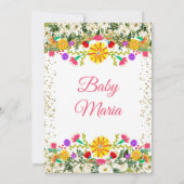 Kleurrijke bloemen Mexicaanse Fiesta Couples douch Kaart (Achterkant)