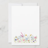 Kleurrijke Bloemen Moderne Huwelijksuitnodiging Kaart (Achterkant)