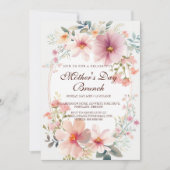 Kleurrijke Bloemen Moederdag Brunch Uitnodiging (Voorkant)