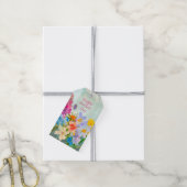 Kleurrijke  Bloemen Moederdag Cadeaulabel (Met Touw)