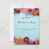 Kleurrijke Bloemen Moederdag Wenskaart Kaart (Voorkant)