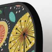 Kleurrijke Bloemen Monogram Pickleball Paddle (Links Detail)