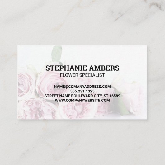 Kleurrijke bloemen | Monogram Visitekaartje (Achterkant)