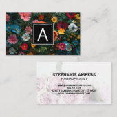 Kleurrijke bloemen | Monogram Visitekaartje (Voorkant / Achterkant)