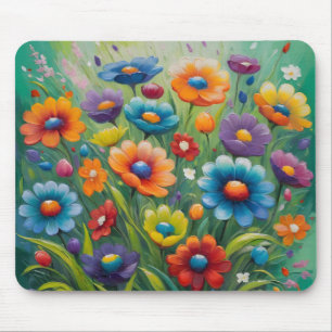 Kleurrijke bloemen muismat