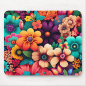 Kleurrijke  bloemen muismat (Voorkant)