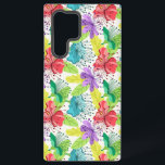 Kleurrijke bloemen naadloos patroon samsung galaxy hoesje<br><div class="desc">Eenvoudig modern,  elegant afbeelding met een metalen gouden achtergrond. Klein zilveren strepen accent.</div>