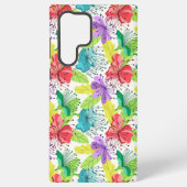 Kleurrijke bloemen naadloos patroon samsung galaxy hoesje (Achterkant)