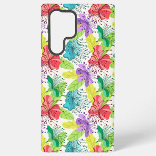 Kleurrijke bloemen naadloos patroon samsung galaxy hoesje
